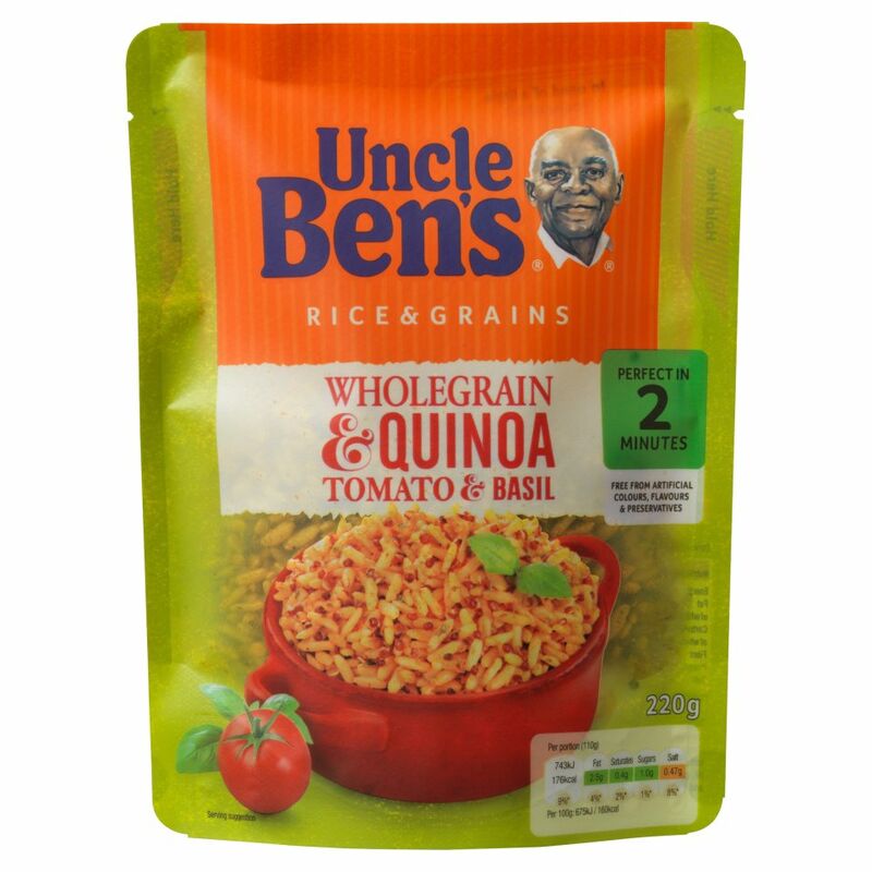 Uncle Bens Rice & W Wg Quinoa Tom & Basil 220g Centra