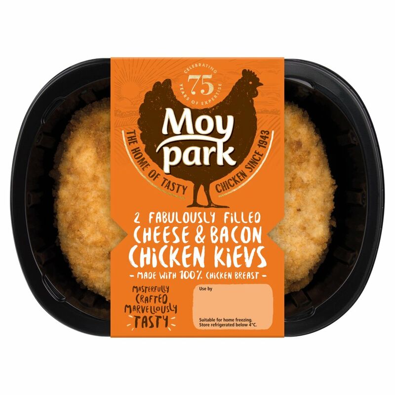 Moy Park 2 Cheese & Bacon Chicken Kievs 260g