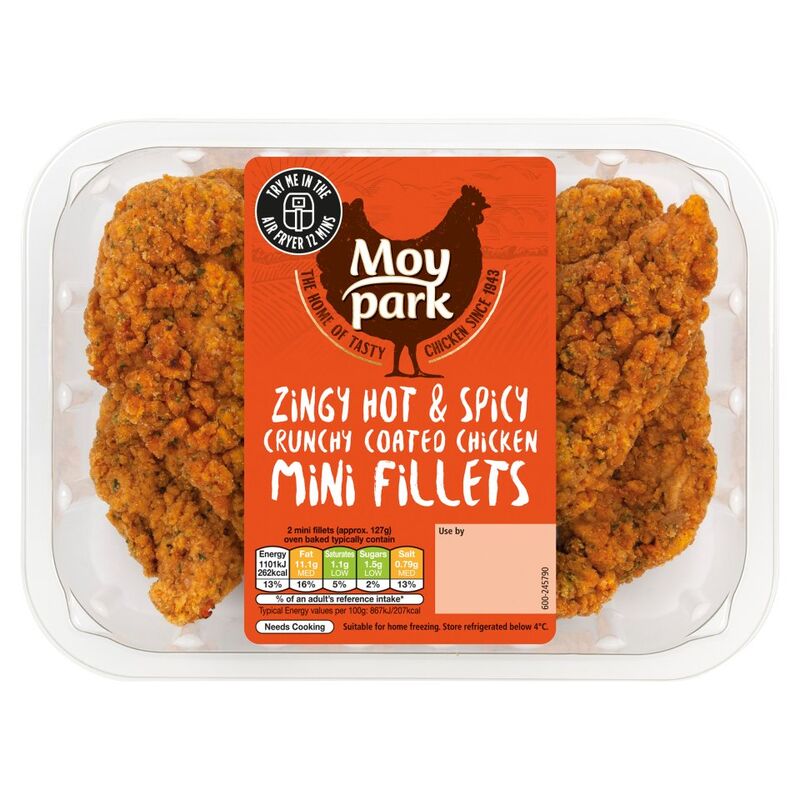 Moy Park Zingy Hot & Spicy Crunchy Coated Chicken Mini Fillets 300g