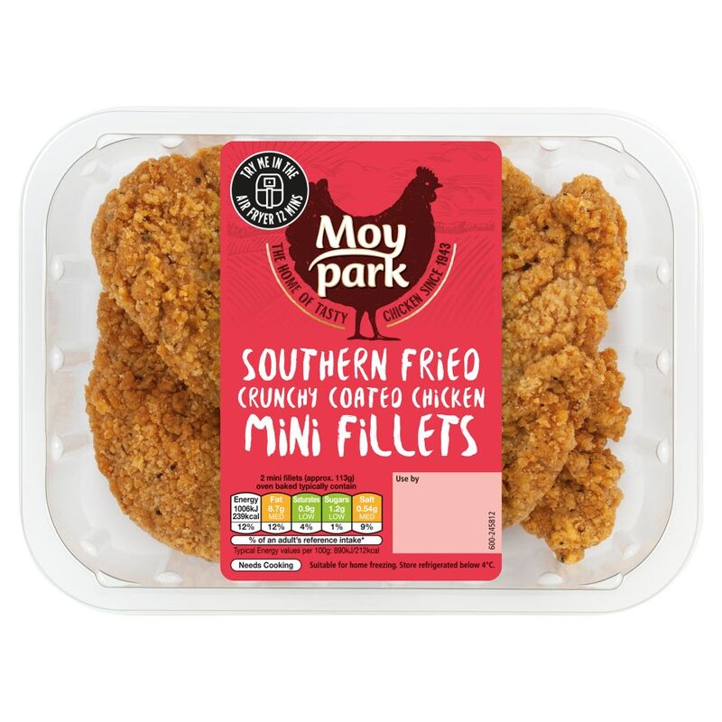 Moy Park Southern Fried Crunchy Coated Chicken Mini Fillets 300g