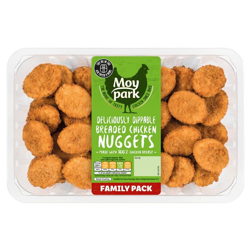 Moy Park Deliciously Dippable Breaded Chicken Nuggets 700g