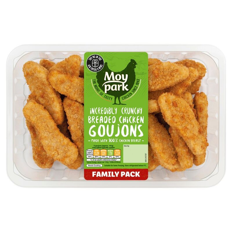 Moy Park Incredibly Crunchy Breaded Chicken Goujons 700g