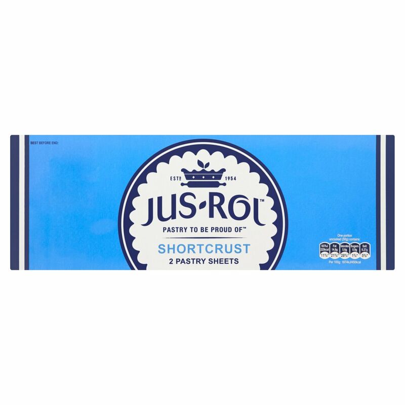 Jus-Rol Shortcrust Pastry Ready Rolled Sheets x 2 640g Jus-Rol Shortcrust Pastry Ready Rolled Sheets x 2 640g