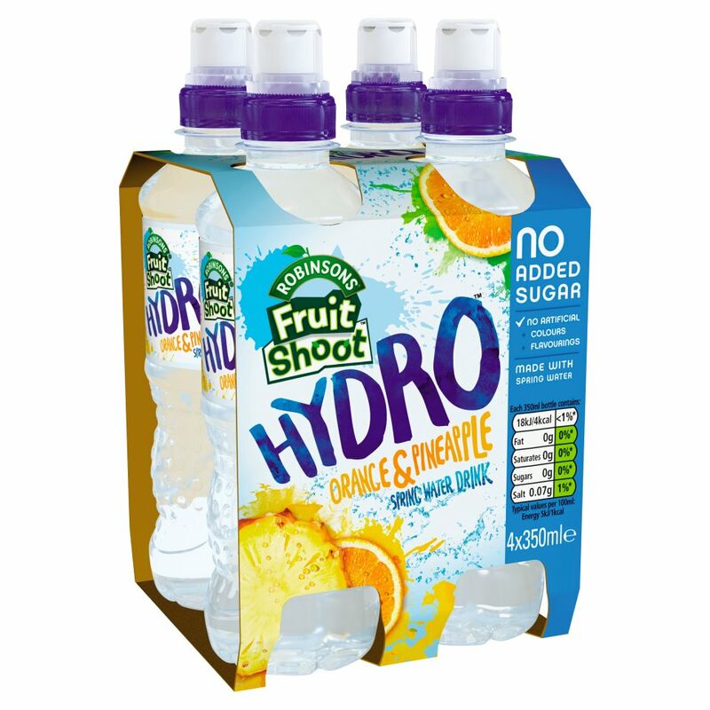 Robinsons Fruit Shoot Hydro Spring Water Drink Orange & Pineapple No Added Sugar 4 x 350ml Robinsons Fruit Shoot Hydro Spring Water Drink Orange & Pineapple No Added Sugar 4 x 350ml
