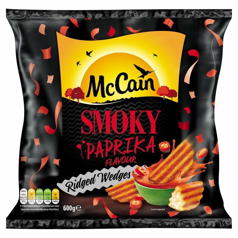 McCain Smoky Paprika Ridged Wedges 600g McCain Smoky Paprika Ridged Wedges 600g