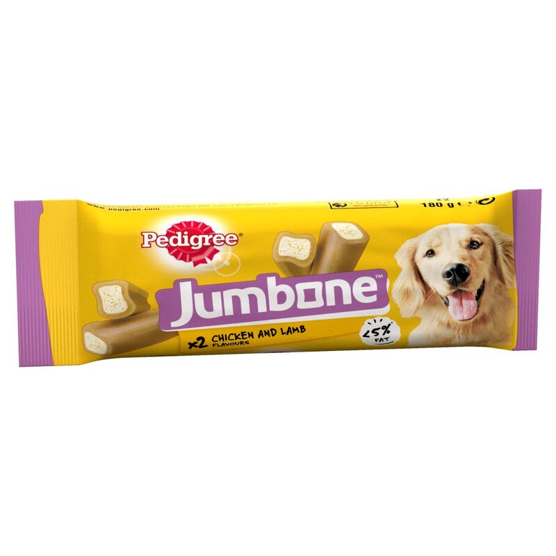 Pedigree Jumbone Adult Medium Dog Treat Chicken & Lamb 2 Chews 180g