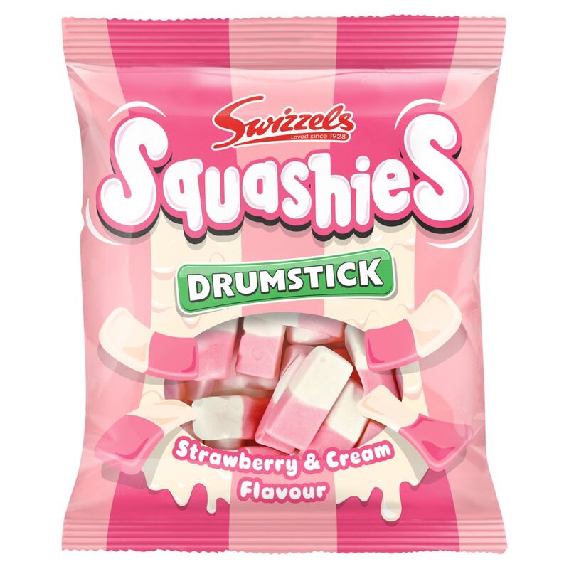 Swizzels Squashies Drumstick Strawberry & Cream Flavour 120g