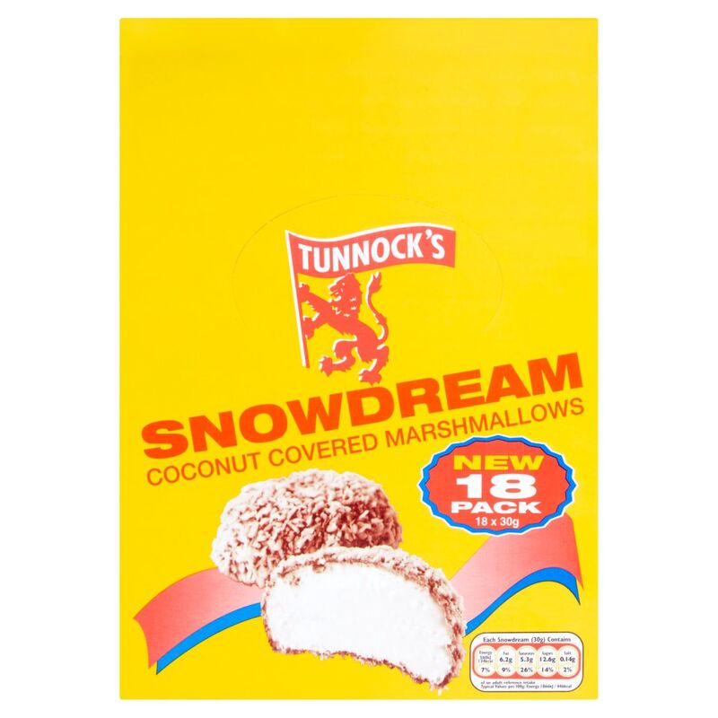 Tunnock's Snowdream Coconut Covered Marshmallows 18 x 30g