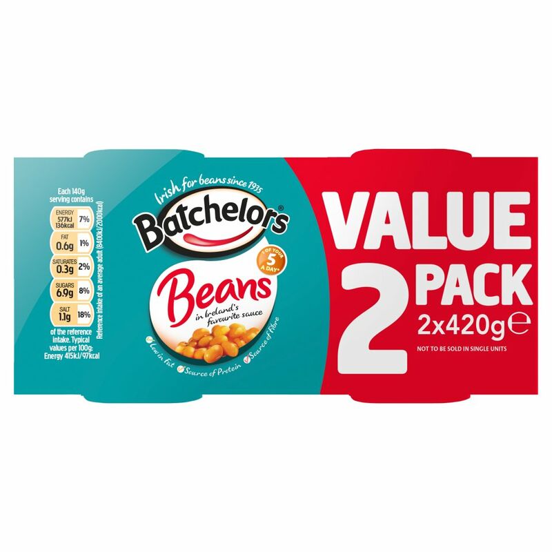 Batchelors Beans in Ireland's Favourite Sauce 2 x 420g Batchelors Beans in Ireland's Favourite Sauce 2 x 420g