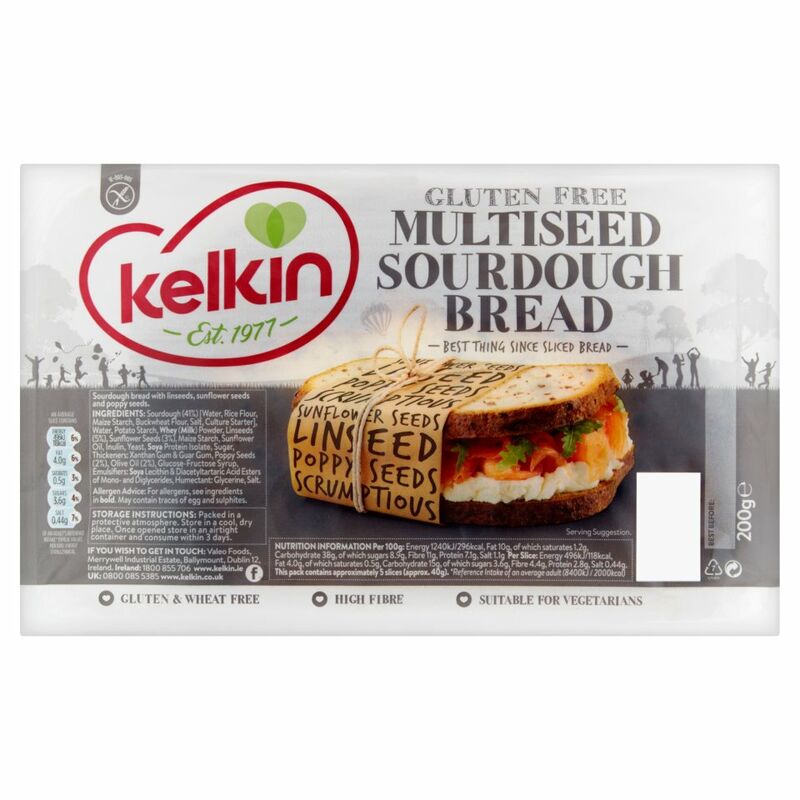 Kelkin Gluten Free Multiseed Sourdough Bread 200g