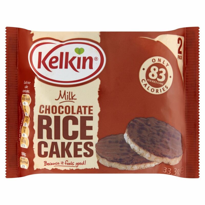 Kelkin Milk Chocolate Rice Cakes Twin Pack Rice 33.3g Centra