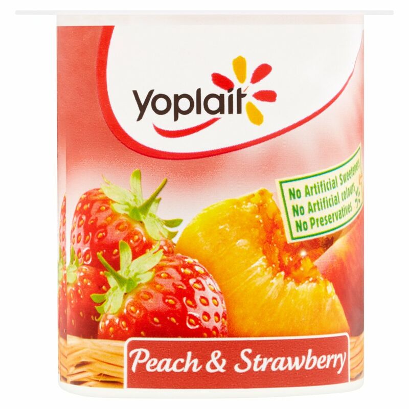 Yoplait Peach & Strawberry Yogurt 125g Yoplait Peach & Strawberry Yogurt 125g