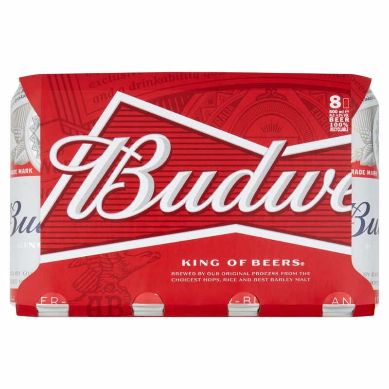 Budweiser Lager Beer 8 x 500ml