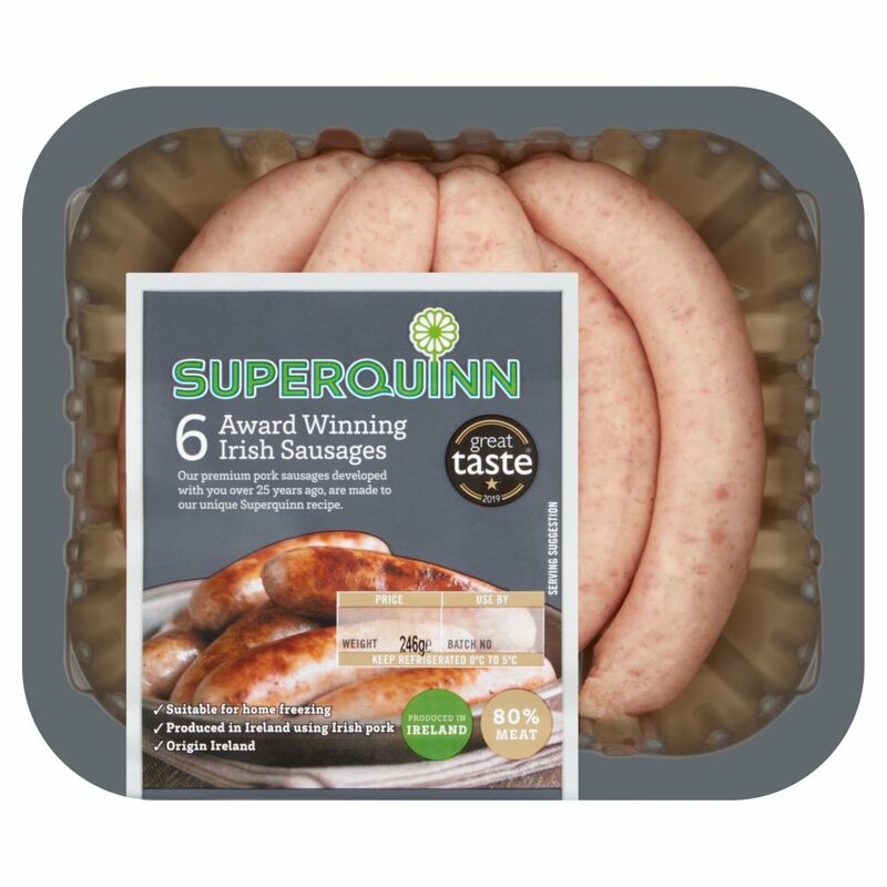 Superquinn 6 Award Winning Irish Sausages 246g