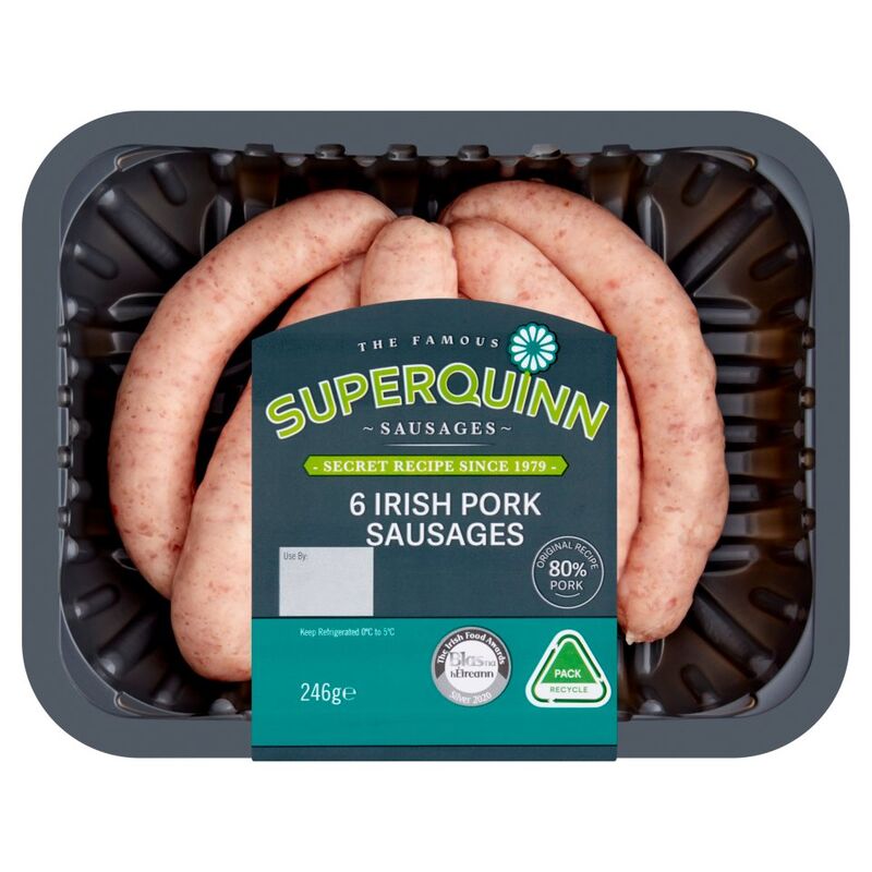 Superquinn 6 Irish Pork Sausages 246g