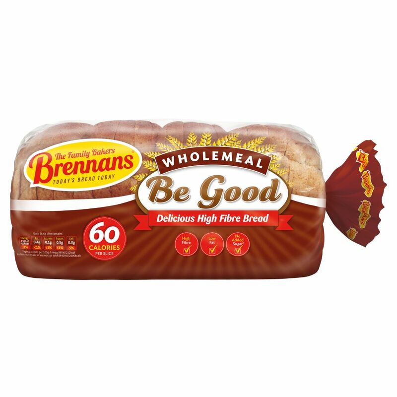 Brennans Be Good Wholemeal Delicious High Fibre Bread 600g Brennans Be Good Wholemeal Delicious High Fibre Bread 600g