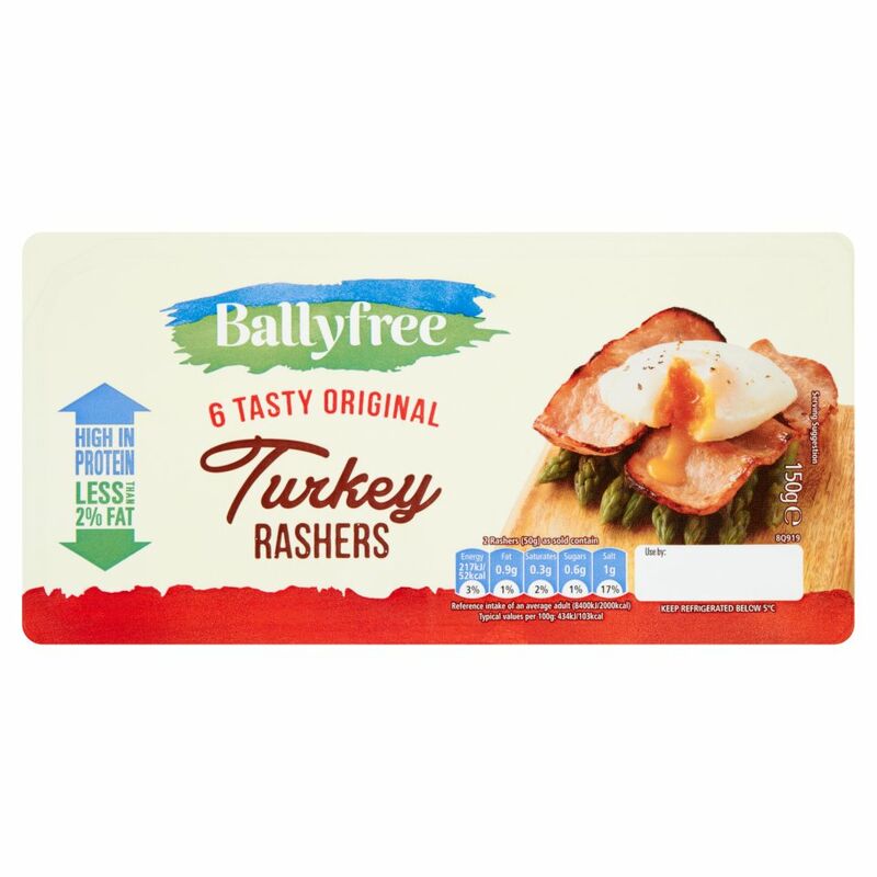Ballyfree 6 Tasty Original Turkey Rashers 150g