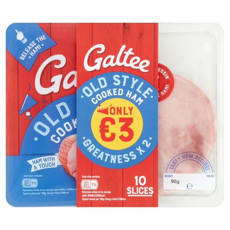 Galtee Old Style Cooked Ham 10 Slices 2 x 90g (180g)