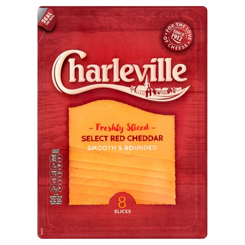 Charleville Freshly Sliced Select Red Cheddar 8 Slices 160g
