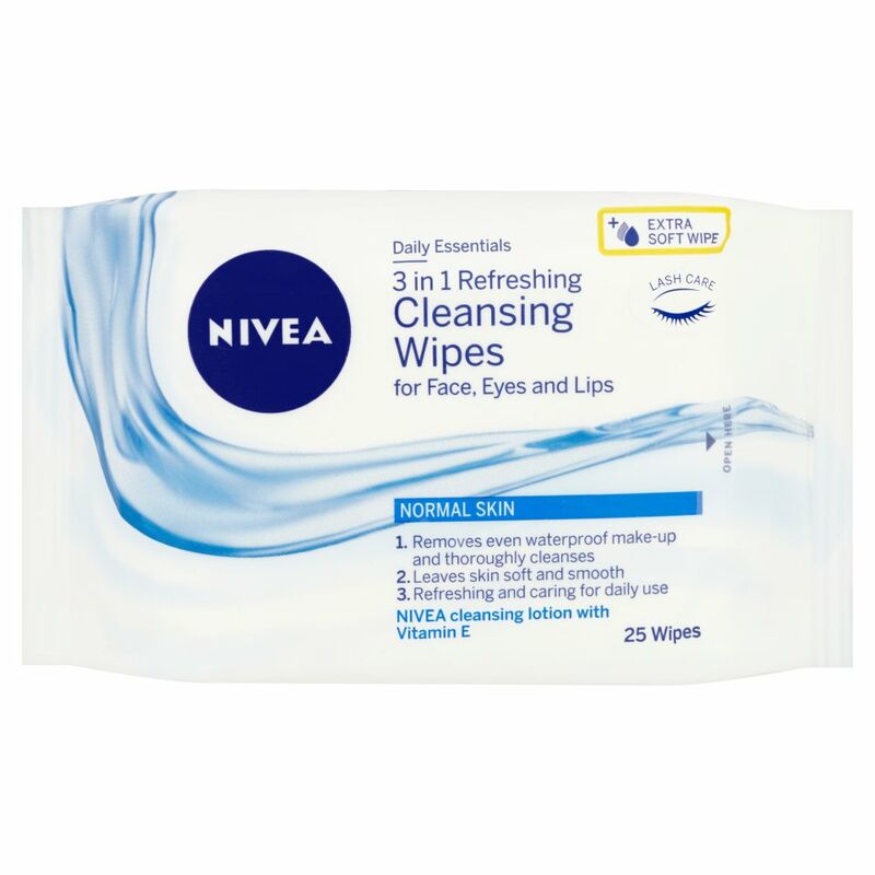 NIVEA® Daily Essentials 3 in 1 Refreshing Cleansing Wipes for Normal Skin 25 Wipes