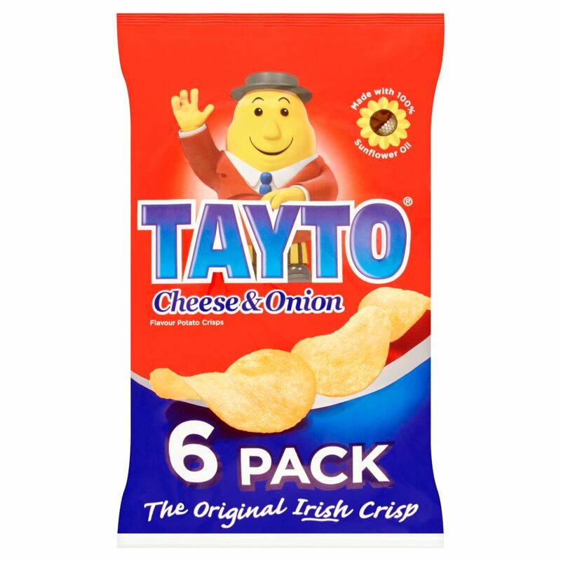 Tayto Cheese & Onion Flavour Potato Crisps 6 x 25g