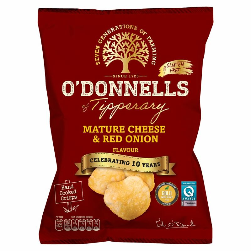 O'Donnells Mature Cheese & Red Onion Crisps 125g