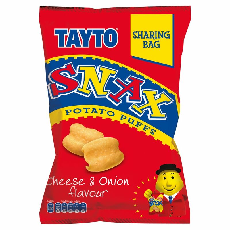 Tayto Snax Potato Puffs Cheese & Onion Flavour 95g