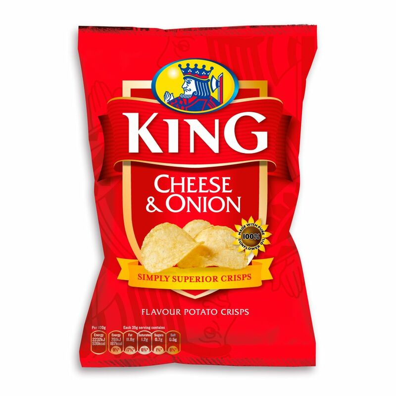 King Cheese & Onion Flavour Potato Crisps 35g