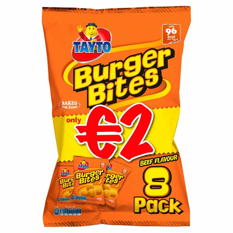 Tayto Burger Bites Beef Flavour 8 x 20g