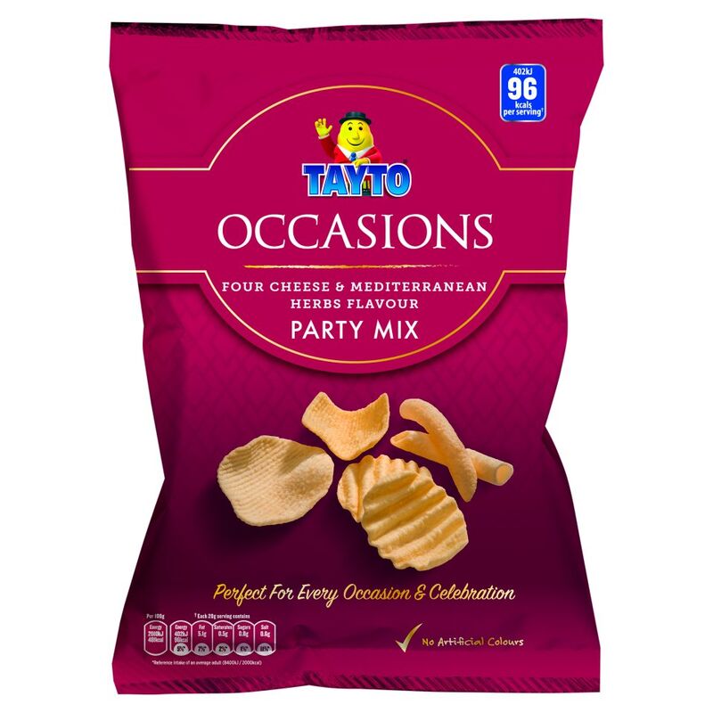 Tayto Occasions Four Cheese & Mediterranean Herbs Flavour Party Mix 90g