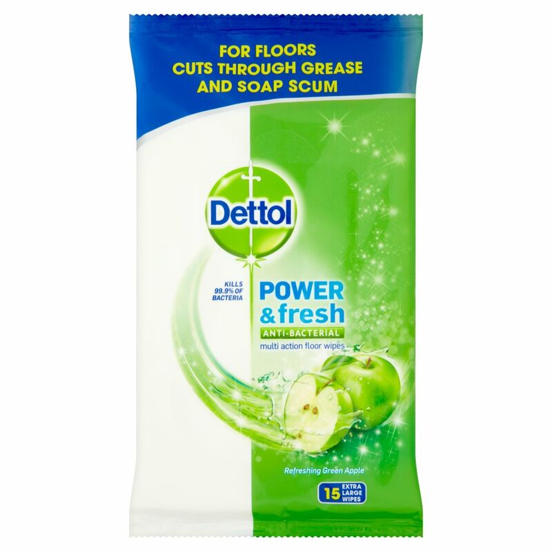 Dettol Floor Cleaning Wipes Power & Fresh Apple 15ea