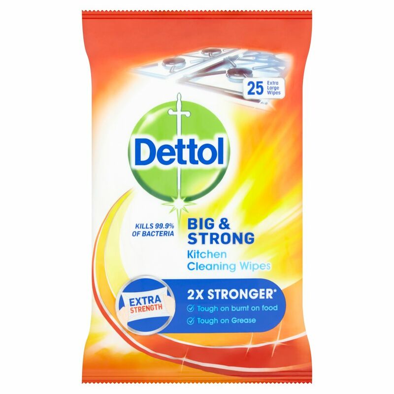 Dettol Big and Strong Kitchen Wipes, Pack of 25