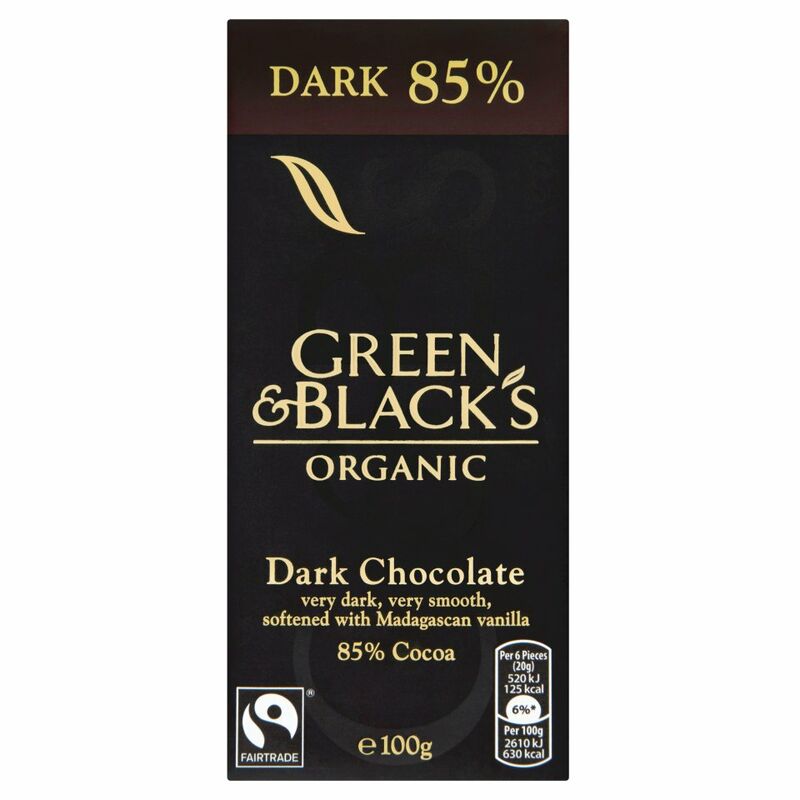 5011835104059 6436 1baa1a Green   Black S Organic 85  Dark Chocolate Bar 100g 