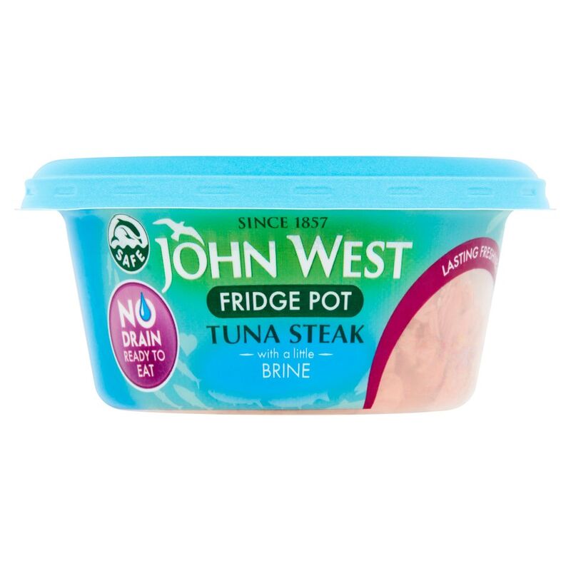 John West No Drain Fridge Pot Tuna Steak with a Little Brine 110g