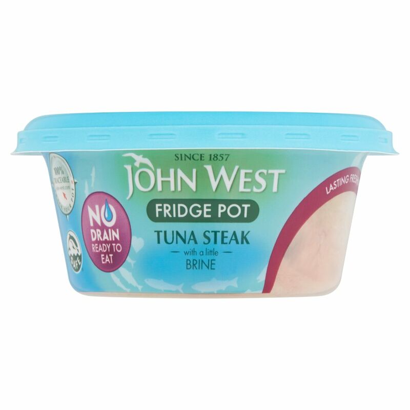 John West No Drain Fridge Pot Tuna Steak with a Little Brine 110g