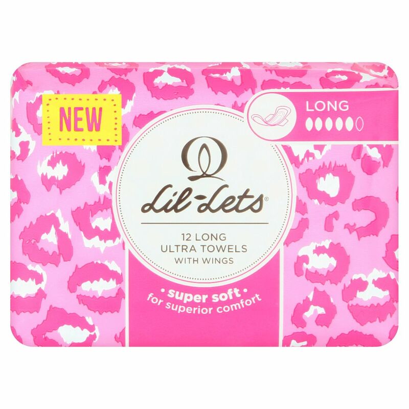 Lil-Lets 12 Long Ultra Towels with Wings Lil-Lets 12 Long Ultra Towels with Wings
