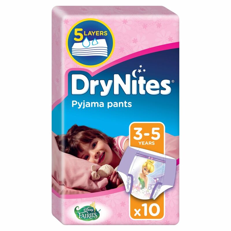 Huggies DryNites Pyjama Pants Girl 3-5 Years (16-23g) 10 Pants