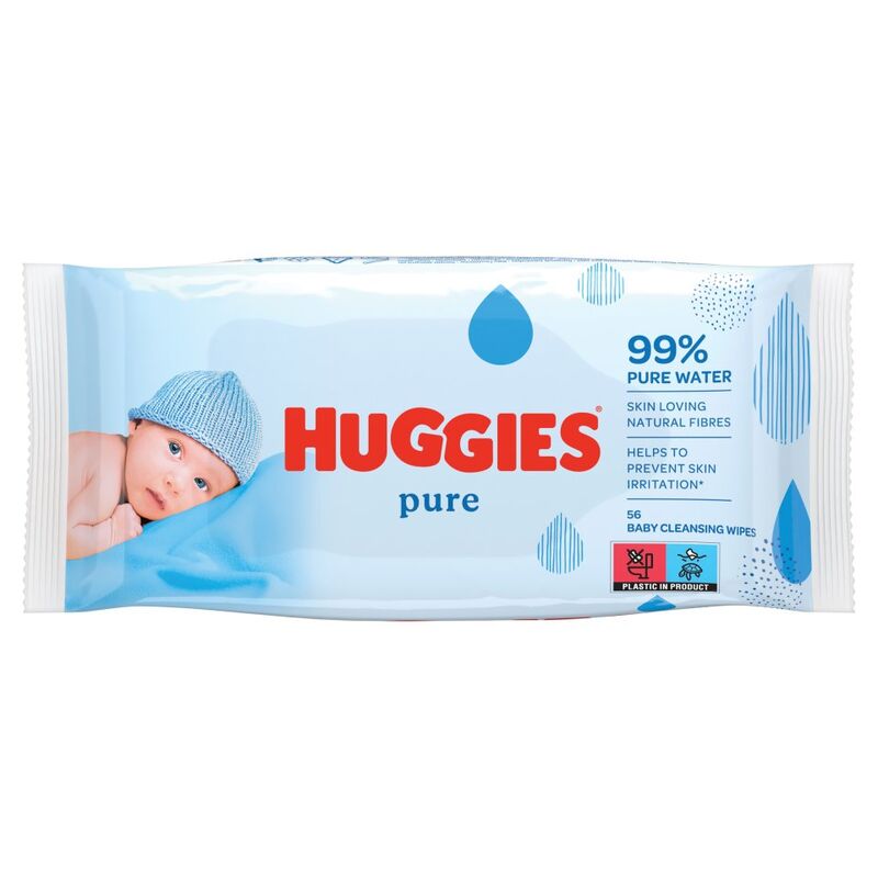 Huggies® Pure Baby Wipes - 1 Pack of 56 Wipes