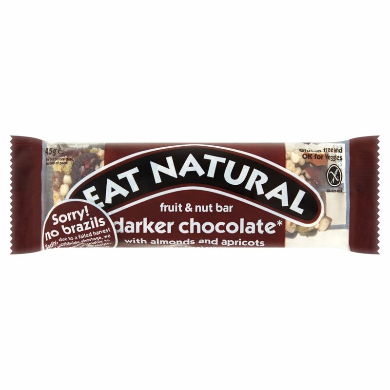 Eat Natural Fruit & Nut Bar Darker Chocolate with Almonds and Apricots 45g