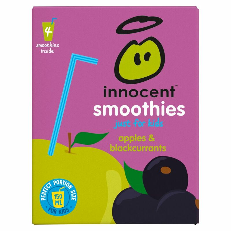 innocent Smoothies Just for Kids Apples & Blackcurrants 4 x 150ml