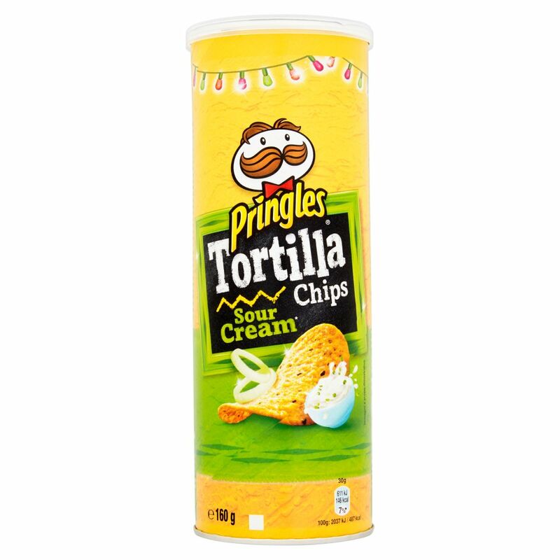 Pringles Tortilla Chips Sour Cream 160g Pringles Tortilla Chips Sour Cream 160g