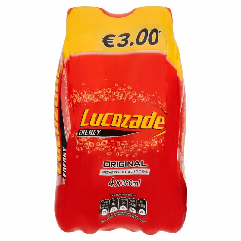 Lucozade Energy Original 4 x 380ml Lucozade Energy Original 4 x 380ml