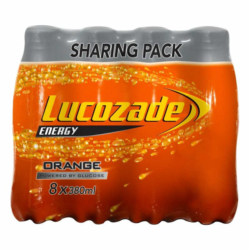 Lucozade Energy Orange 8 x 380ml Lucozade Energy Orange 8 x 380ml