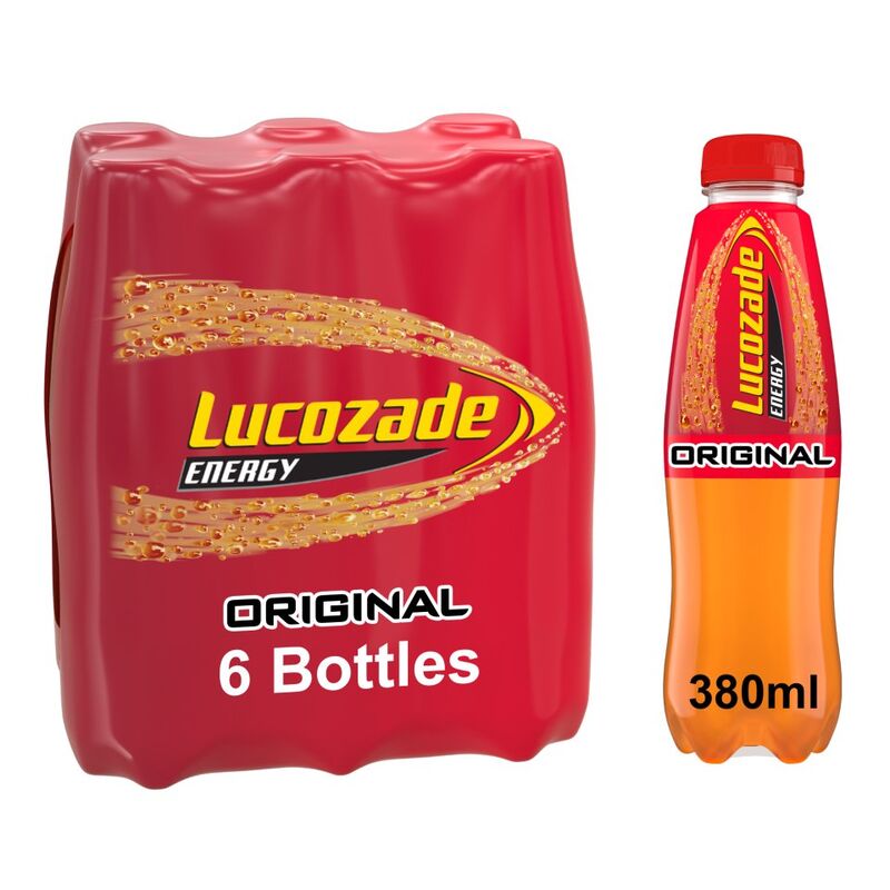 Lucozade Energy Drink Original 6 x 380ml Multipack