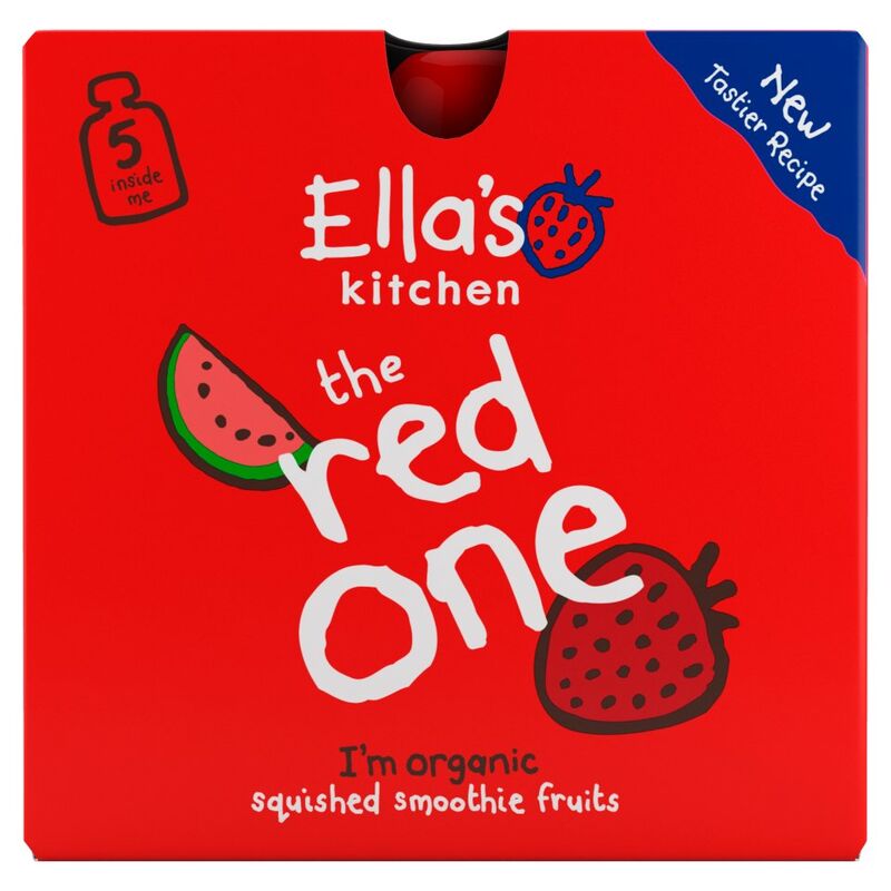 Ella's Kitchen Organic The Red One Squished Smoothie Fruits 5 x 90g