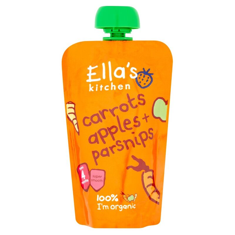 Ella's Kitchen Organic Carrots Apples + Parsnips Pouch 4+ Months 120g