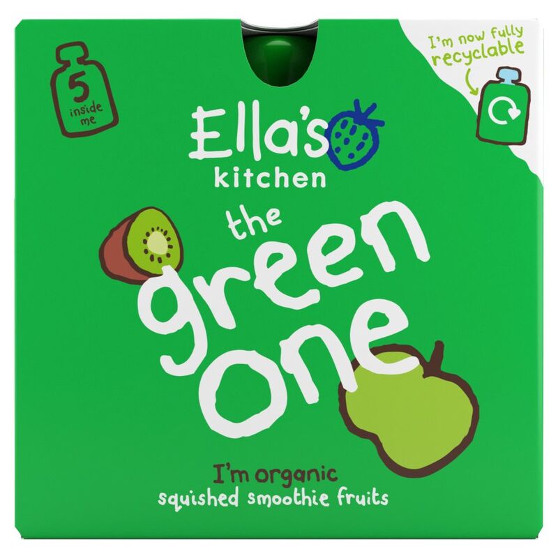 Ella's Kitchen The Green One Squished Smoothie Fruits 5 x 90g