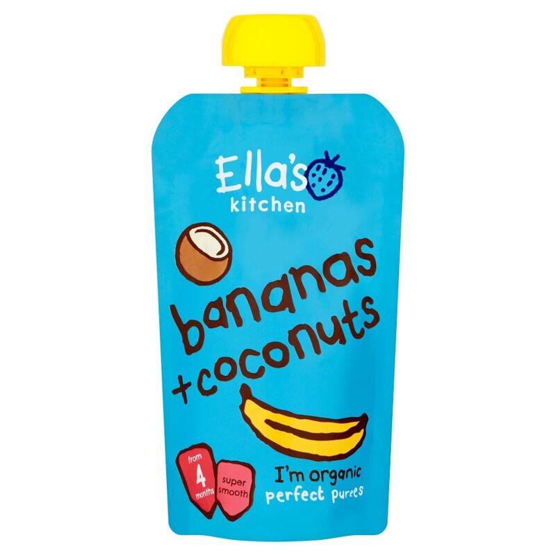 Ella's Kitchen Organic Bananas + Coconuts Pouch 4+ Months 120g