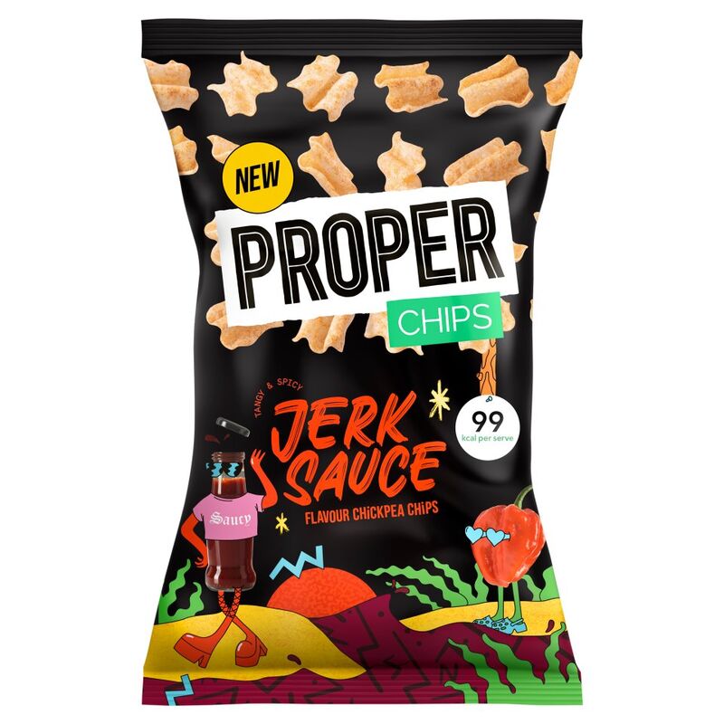 Proper Jerk Sauce Flavour Chickpea Chips 85g