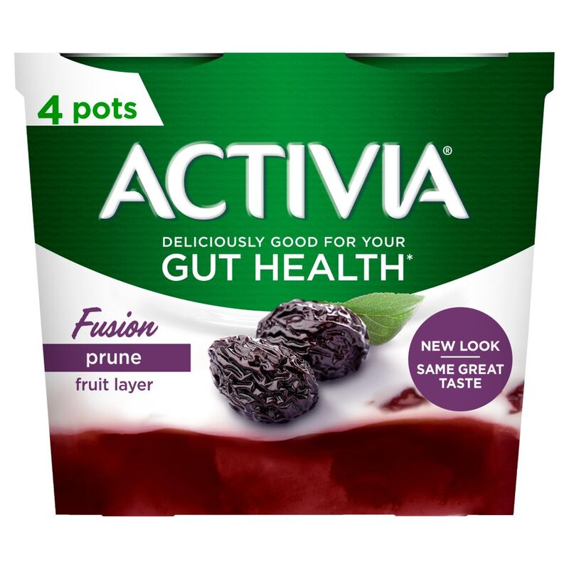 Activia Fusion Prune Gut Health Yogurt 4 x 120g (480g)